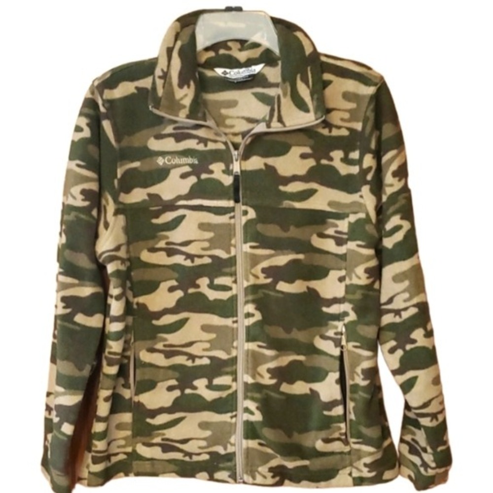 Columbia Boys Fleece Camo Zip Up Jacket Size XL
